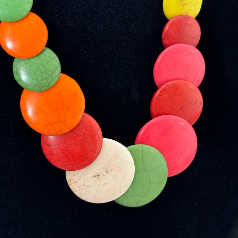 Multicolor Colorblock Polyresin Statement Piece N… - image 5